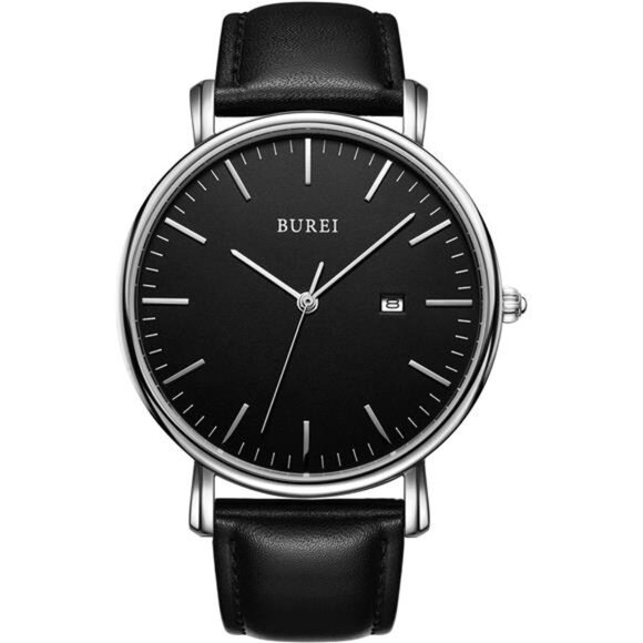Men's Fashion Minimalist Wrist Watch All Black Waterproof Watches Simple - Picture 1 of 6